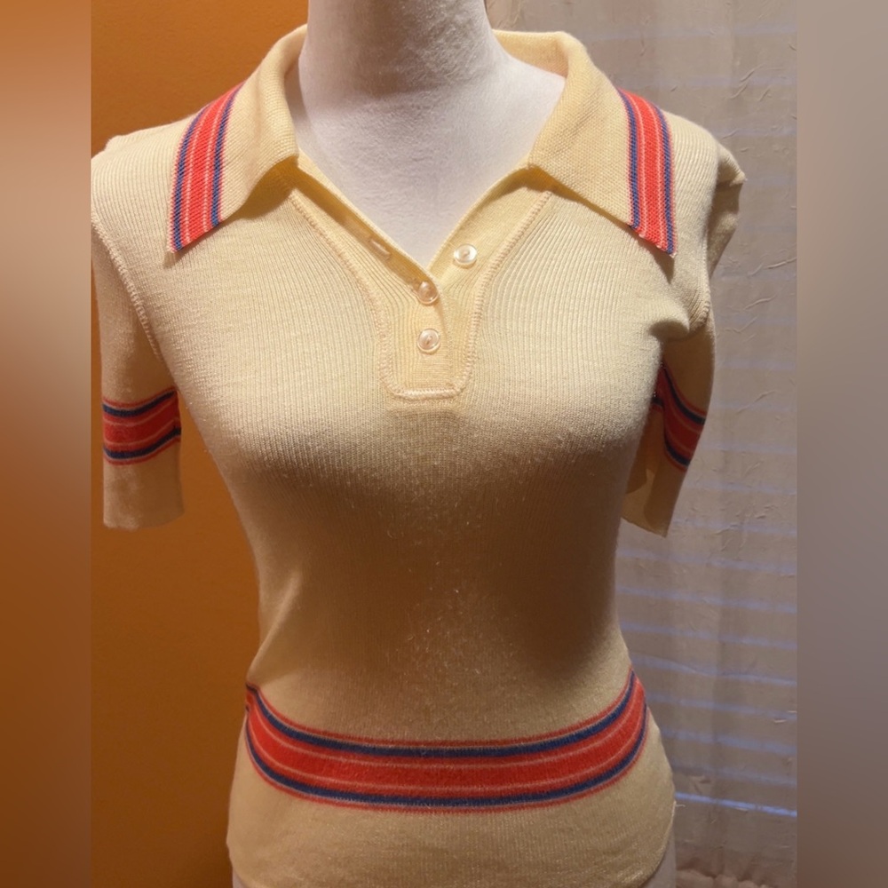 Sheridan | Women’s Pink Blue Cream Knit Sweater Top Small